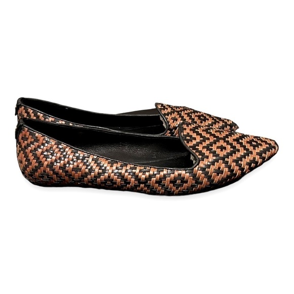 NEW Elliot Lucca Bonita Ballet Flat Aztec Black Tan Woven Point Toe Women 8.5 - Picture 2 of 10